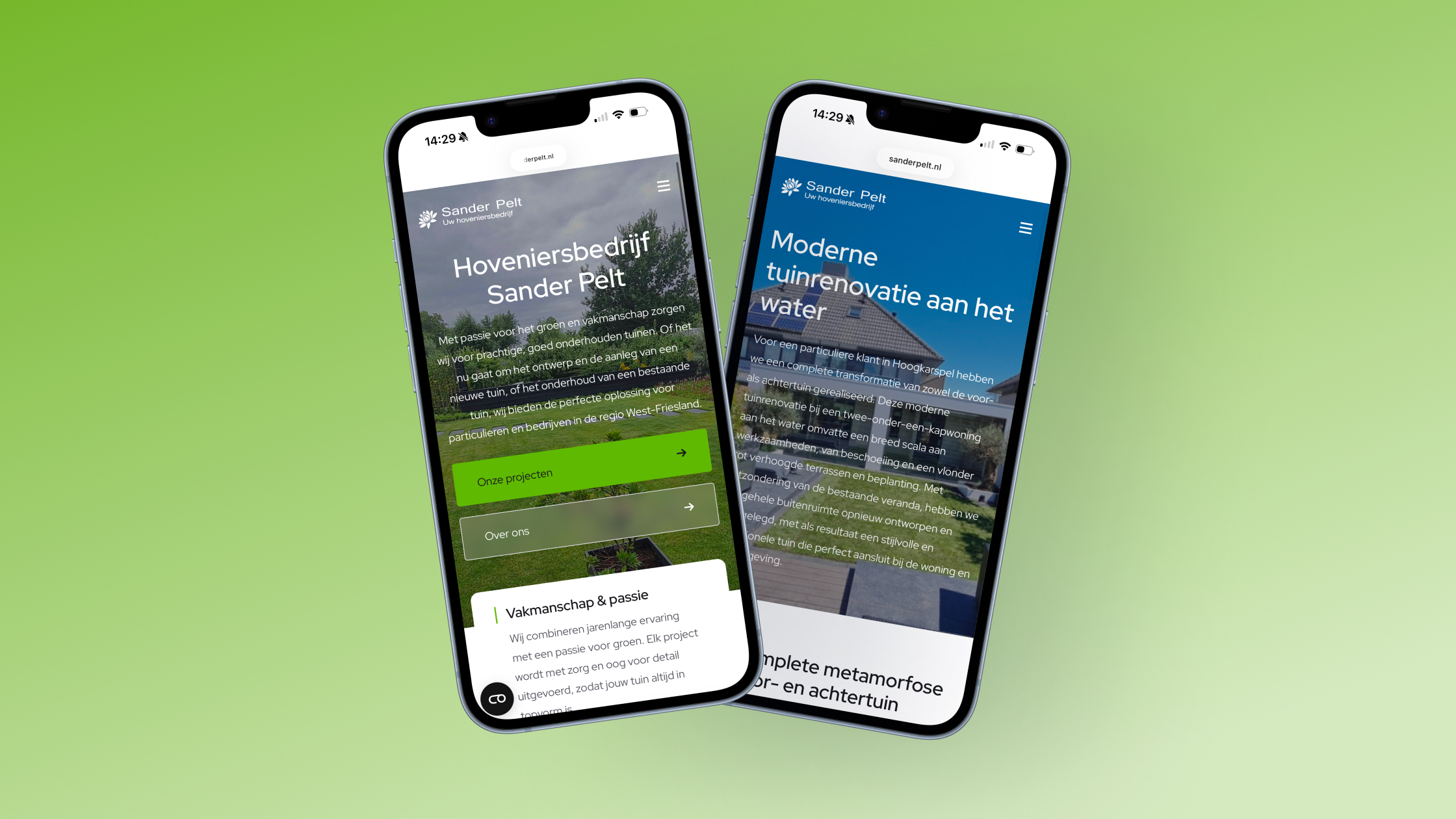 mobiele variant van de website.